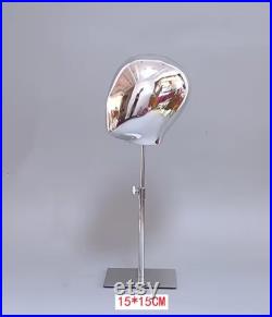Adjustable Gold Chrome Baby Hat Display Mannequin Head