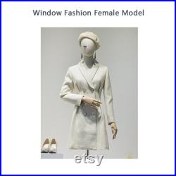 Adjustable Height Canvas Female Mannequin,Half Body Mannequin with Golden Metal Base,Adult Women Torso Dress Form for Clothes Display