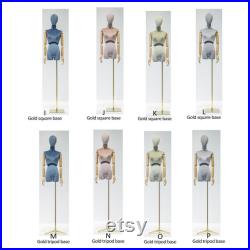 Adjustable Height Female Mannequin, Half Body Mannequin with Metal Base, Adult Mannequin With Wooden Hand, Flexible Wooden Finger, LL711