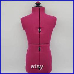 Adjustable Little Miss Pink Dress Form Mannequin With Stand For Sewing and Tailoring