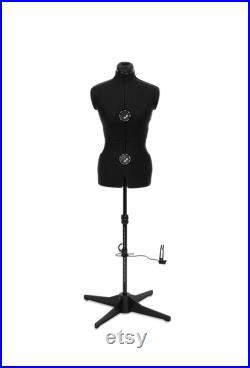 Adjustable Tailors Dummy Dressmakers Mannequin Female Fashion Sizes 6 to 14 Black