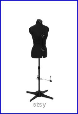Adjustable Tailors Dummy Dressmakers Mannequin Female Fashion Sizes 6 to 14 Black