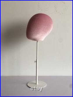 Adjustable White Base Light Pink Female Mannequin Head Jessy