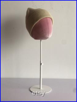 Adjustable White Base Light Pink Female Mannequin Head Jessy