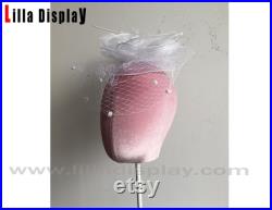 Adjustable White Base Light Pink Female Mannequin Head Jessy