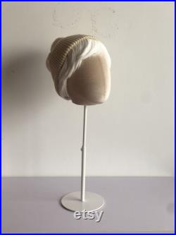 Adjustable White Base Light Pink Female Mannequin Head Jessy