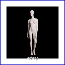 Adult Female Abstract Fiberglass Matte Cream Mannequin with Eye Lashes and Lips JULIA1