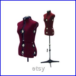 Adult Female Adjustable Dress Form Sewing Mannequin Fabric Torso with 12 Adjustment Dials FH-2-8-JF