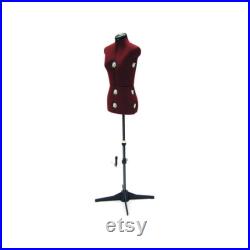 Adult Female Adjustable Dress Form Sewing Mannequin Fabric Torso with 12 Adjustment Dials FH-2-8-JF