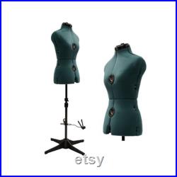Adult Female Adjustable Dress Form Sewing Mannequin Torso with 9 Fabric Adjustment Wheels FH-4