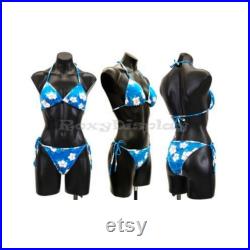 Adult Female Black Plastic Half Body Torso Dress Form Mannequin P907BK