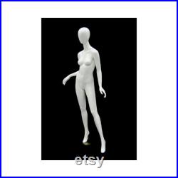Adult Female Egg Head Fiberglass Mannequin with Metal Base A2-3-4