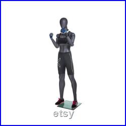 Adult Female Fiberglass Flexible Movable Elbow Athletic Matte Gray Mannequin FFXG