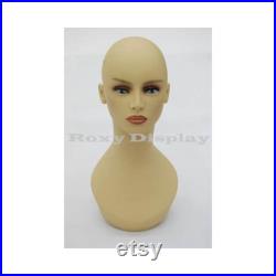 Adult Female Fiberglass Realistic Fleshtone Mannequin Head (2 pack) HELENF3