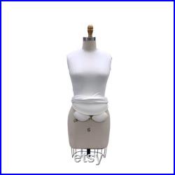 Adult Female Full Body Professional Tailor Dress Form Pinnable Mannequin with Right Arm and Padding Kit 601-FULL