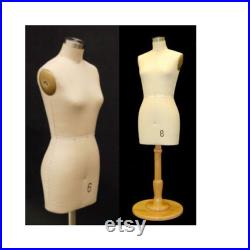 Adult Female Half Scale Miniature Half Body Professional Dress Form Mannequin with Base SIZE6-8HALF
