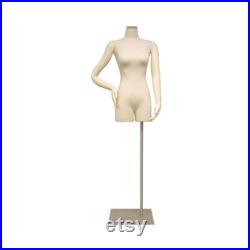 Adult Female Headless Mannequin Torso Dress Form with Flexible Arms F01SARM