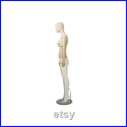 Adult Female Linen Upper Body Fiberglass Lower Body Removable Egg Head Mannequin FFLX01