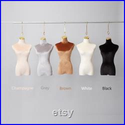 Adult Female Mannequin Hanging Torso,Velvet Multi-color Frame Bridal Dress Form,Manikin Model for Wedding Display,Women Form with Gold Hook