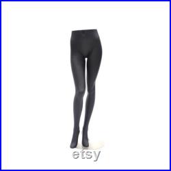 Adult Female Matte Black Fiberglass Mannequin Leg Pant Form with Base FL9BK