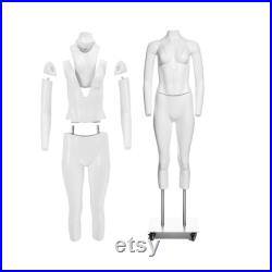 Adult Female Matte White Headless Plastic Invisible Ghost Photography Mannequin GH1-PS