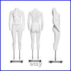 Adult Female Matte White Headless Plastic Invisible Ghost Photography Mannequin GH1-PS