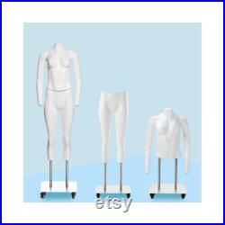 Adult Female Matte White Headless Plastic Invisible Ghost Photography Mannequin GH1-PS