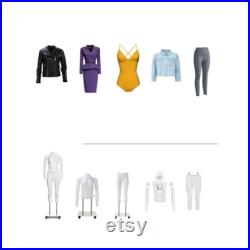 Adult Female Matte White Headless Plastic Invisible Ghost Photography Mannequin GH1-PS