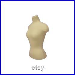 Adult Female Pinnable Off White Mannequin Dress Form Half Body Torso with Base 22SDD01
