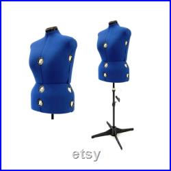 Adult Female Plus Size Adjustable Dress Form Sewing Mannequin Fabric Torso with 12 Adjustment Dials FH-10-JF