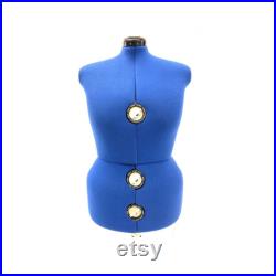 Adult Female Plus Size Adjustable Dress Form Sewing Mannequin Fabric Torso with 12 Adjustment Dials FH-10-JF