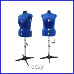 Adult Female Plus Size Adjustable Dress Form Sewing Mannequin Fabric Torso with 12 Adjustment Dials FH-10