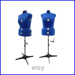 Adult Female Plus Size Adjustable Dress Form Sewing Mannequin Fabric Torso with 12 Adjustment Dials FH-10-JF
