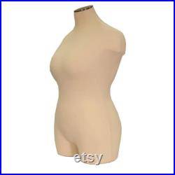 Adult Female Plus Size Mannequin 3 4 Half Body Dress Form Torso with Caster Base Personalize Option Monogram