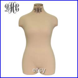 Adult Female Plus Size Mannequin 3 4 Half Body Dress Form Torso with Caster Base Personalize Option Monogram