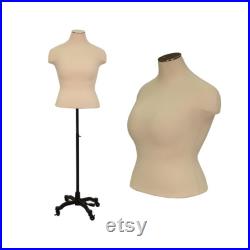 Adult Female Plus Size Mannequin Dress Form Pinnable Torso with Shoulders D22DD01PL