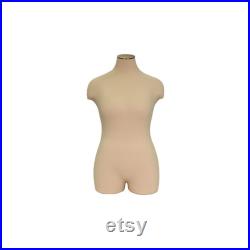 Adult Female Plus Size Mannequin Dress Form Pinnable Torso with Shoulders and Thighs FF2WPL