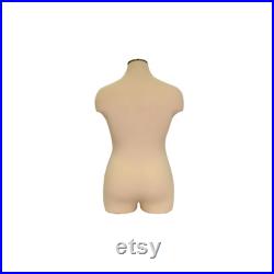 Adult Female Plus Size Mannequin Dress Form Pinnable Torso with Shoulders and Thighs FF2WPL