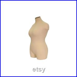 Adult Female Plus Size Mannequin Dress Form Pinnable Torso with Shoulders and Thighs FF2WPL