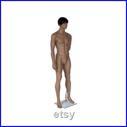 Adult Male African American Fiberglass Full Body Realistic Standing Mannequin CHOC1