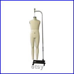 Adult Male Full Body Professional Tailoring Dress Form Pinnable Mannequin with Right Arm 601-MALE-FULL