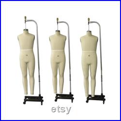 Adult Male Full Body Professional Tailoring Dress Form Pinnable Mannequin with Right Arm 601-MALE-FULL