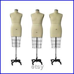 Adult Male Half Body Professional Tailor Dress Form Pinnable Mannequin with Right Arm 601-MALE-HALF