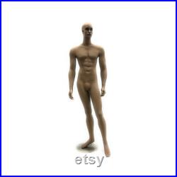 African American Realistic Adult Male Fiberglass Full Body Mannequin with Base CCF2