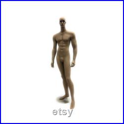 African American Realistic Adult Male Fiberglass Full Body Mannequin with Base CCF2