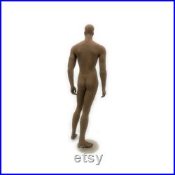 African American Realistic Adult Male Fiberglass Full Body Mannequin with Base CCF2