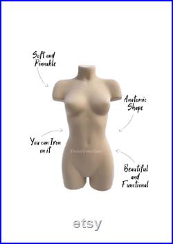 Anatomic shaped dress form Soft fully pinnable professional female mannequin torso tailor dummy