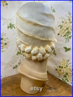 Antique 1920s bust mannequin millinery store display 15 tall flapper girl very rare