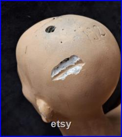 Antique 1921 Department Store Mannequin Female Bust Torso Jewelry Millinery Shop Display Plaster Chalkware