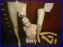 Antique 1940's full size women mannequin store display 6ft.tall
